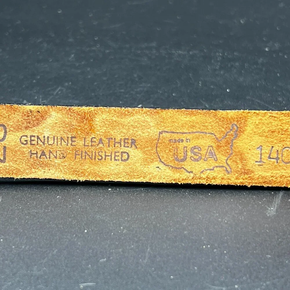 CHAMBERS‎ Genuine Leather HAND TOOLED Belt 28“ Chambers Horse Buckle USA Western